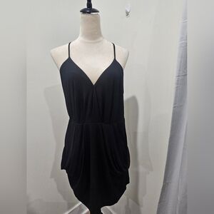 BCBGeneration Black Sleeveless Maxi Dress | T-Back Strappy Sundress | Size Large